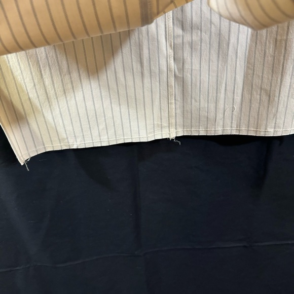 NWT ZARA Beige Vertical Striped Skirt with Single Pocket Double Side Slit Skirt - Picture 7 of 13
